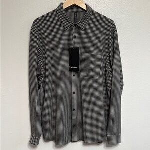 Men's Black and White Checkered Shirt Lululemon